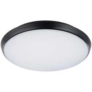 Eglo Ollie 2 Black CCT LED Oyster Light 250mm by Eglo, a LED Lighting for sale on Style Sourcebook