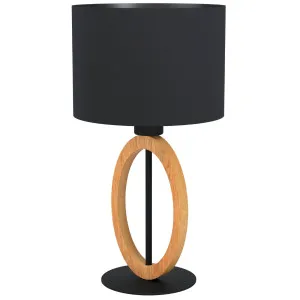 Eglo Basildon Table Lamp Black and Wood by Eglo, a Table & Bedside Lamps for sale on Style Sourcebook