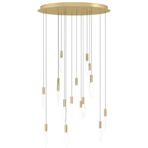 Eglo Brass Mirador Round LED Pendant 16 Light by Eglo, a Pendant Lighting for sale on Style Sourcebook