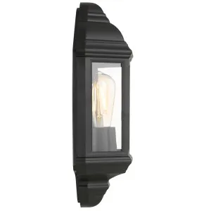 Telbix Odin Exterior Wall Light Black by Telbix, a Outdoor Lighting for sale on Style Sourcebook