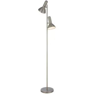 Telbix Hyvik Floor Lamp Nickel by Telbix, a Floor Lamps for sale on Style Sourcebook