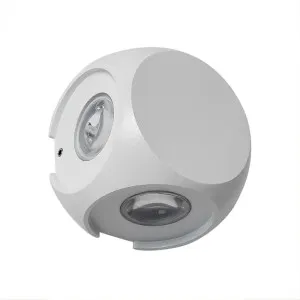 White Vencha Benz 4 Way 4W Wall Light IP54 Warm White by Vencha, a Outdoor Lighting for sale on Style Sourcebook