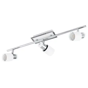 Eglo Davida White   Chrome Adjustable LED GU10 Spotlight 3 Light by Eglo, a LED Lighting for sale on Style Sourcebook