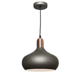 Sloan 1 Light Pendant Light Charcoal with Copper by Cougar, a Pendant Lighting for sale on Style Sourcebook