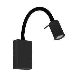 Eglo Tazzoli 3.5W LED Steel Wall Light Black by Eglo, a LED Lighting for sale on Style Sourcebook