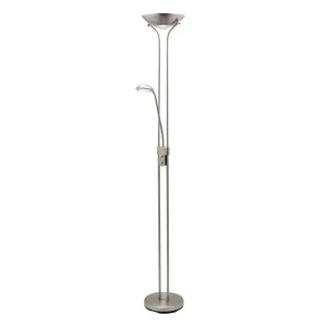 Buckley Mother And Child Dimmable LED Floor Lamp Brushed Chrome by Mercator, a LED Lighting for sale on Style Sourcebook