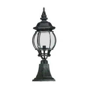 Lode Flinders Antique Black Pillar Mount Light IP12 Medium by Lode International, a Outdoor Lighting for sale on Style Sourcebook