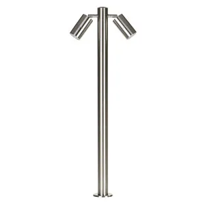 Tivah Exterior IP65 Double Adjustable Bollard LED Light 240V GU10 316 Stainless Steel Tri-Colour by Havit, a Outdoor Lighting for sale on Style Sourcebook