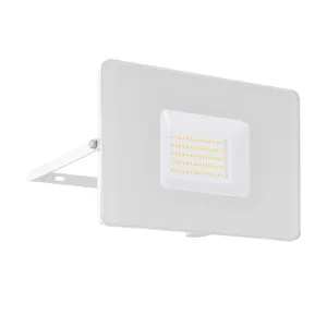 White Eglo Faedo 3 IP65 LED Flood Light With Plug 50W by Eglo, a LED Lighting for sale on Style Sourcebook