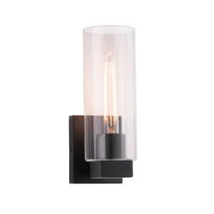 Mercator Waverly Metal and Clear Glass Indoor Wall Light (E27) Black by Mercator, a Wall Lighting for sale on Style Sourcebook