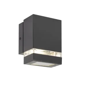 Black Telbix Dixon Square 304 S/S Exterior GU10 Wall Light IP44 1 Light by Telbix, a Outdoor Lighting for sale on Style Sourcebook