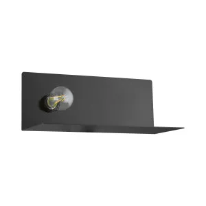 Eglo Ciglie DIY Bedside Opal Glass Wall Light with USB Port (E27) Black by Eglo, a Wall Lighting for sale on Style Sourcebook