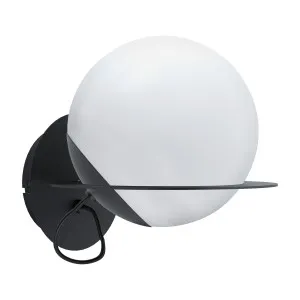 Eglo Round Sabalete Wall Light Black and White by Eglo, a Wall Lighting for sale on Style Sourcebook