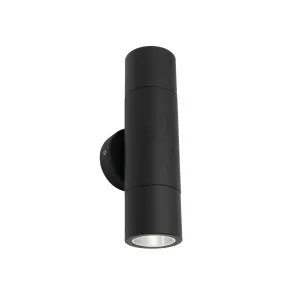 Cougar Stockholm Black Up/Down Pillar Wall Light GU10 IP65 2 Light by Cougar, a Outdoor Lighting for sale on Style Sourcebook