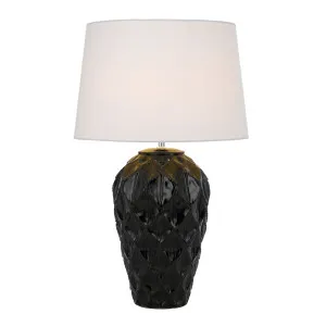 Telbix Madrid Ceramic Table Lamp (E27) Black by Telbix, a Table & Bedside Lamps for sale on Style Sourcebook