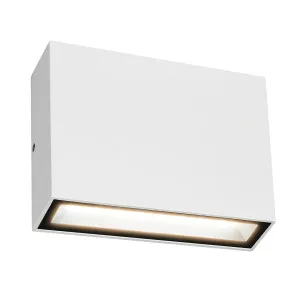 White Martec Modus LED CCT Exterior Up/Down Wall Light IP54 6W by Martec, a LED Lighting for sale on Style Sourcebook