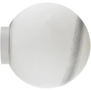 Calibo Crest Alabaster Glass 120mm IP44 Orb Wall Light White by Calibo, a Wall Lighting for sale on Style Sourcebook