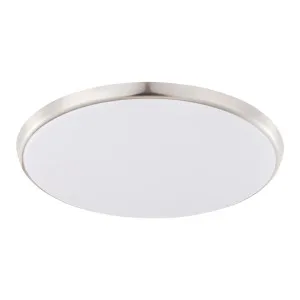 Eglo Ollie 28W Dimmable CCT LED Oyster Light IP54 Brushed Chrome by Eglo, a LED Lighting for sale on Style Sourcebook