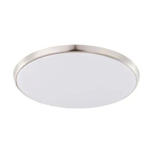 Eglo Ozzie Matte Nickel Round Dimmable IP54 Oyster Light 12W LED Cool White by Eglo, a LED Lighting for sale on Style Sourcebook