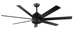 Eglo Tourbillion 80" 7 Blade DC Indoor/Outdoor Ceiling Fan With Remote Control Matt Black by Eglo, a Ceiling Fans for sale on Style Sourcebook