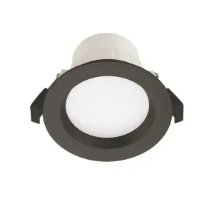 Roystar 9W Recessed Tri Colour Dipswitch LED Dimmable IP44 Downlight Matt Black by Eglo, a LED Lighting for sale on Style Sourcebook