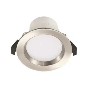 Roystar 9W Recessed Tri Colour Dipswitch LED Dimmable IP44 Downlight Brushed Chrome by Eglo, a LED Lighting for sale on Style Sourcebook