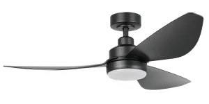 Eglo Torquay 48" 3 Blade DC Indoor/Outdoor Ceiling Fan With 20W CCT Dimmable LED Light Black by Eglo, a Ceiling Fans for sale on Style Sourcebook