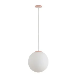 Domus Bubble 300 Opal Glass Pendant Light Edison Screw (E27) Rose Gold by Domus, a Pendant Lighting for sale on Style Sourcebook