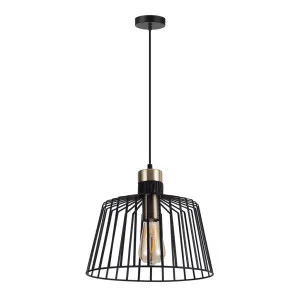 Domus Ashley Black Wire Pendant Light (E27) Large by Domus, a Pendant Lighting for sale on Style Sourcebook