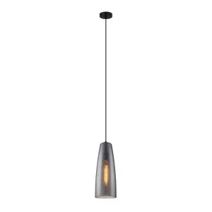 CLA Chuva 1 Light Smoke Glass Pendant Light (E27) Flat Top Ellipse by Compact Lamps Australia, a Pendant Lighting for sale on Style Sourcebook