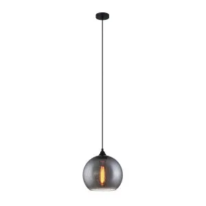 CLA Chuva 1 Light Smoke Glass Pendant Light (E27) Wine Glass by Compact Lamps Australia, a Pendant Lighting for sale on Style Sourcebook