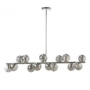 Fiorentino Pasadena 14 Light Aluminium and Glass Bar Pendant Light (G9) Chrome by Fiorentino, a Pendant Lighting for sale on Style Sourcebook