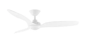 Mercator Ikuu 52" Smart WiFi Casa Indoor/Outdoor DC Ceiling Fan with 18W LED Light & Remote White by Mercator, a Ceiling Fans for sale on Style Sourcebook