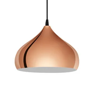 Eglo Hapton Dome Pendant Light Copper by Eglo, a Pendant Lighting for sale on Style Sourcebook