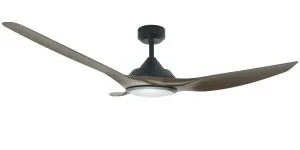 Vencha Raven 64" DC Ceiling Fan with 24W LED Light Walnut by Vencha, a Ceiling Fans for sale on Style Sourcebook