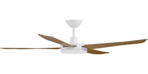 Calibo Enviro 60" (1530mm) DC Ceiling Fan with Remote White & Koa by Calibo, a Ceiling Fans for sale on Style Sourcebook