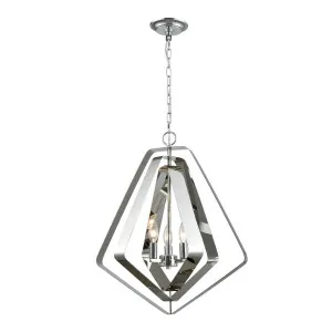 Nickel & Stainless Steel CLA Orbita Pentagon Pendant 3 Light (E14) by Compact Lamps Australia, a Pendant Lighting for sale on Style Sourcebook