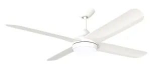 Hunter Pacific X-Over 52" 4 Blade DC Ceiling Fan LED Light and Wall Control White by Hunter Pacific, a Ceiling Fans for sale on Style Sourcebook