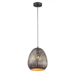 Evertop Black Etched Pendant Light (E27) Bell by Evertop, a Pendant Lighting for sale on Style Sourcebook