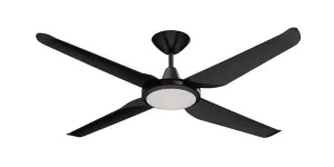 Domus Motion 52" Coastal Indoor/Outdoor Ceiling Fan with Remote & 18W Dimmable CCT LED Light Black by Domus, a Ceiling Fans for sale on Style Sourcebook