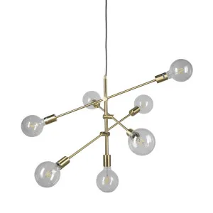 Fiorentino Radiant 7 Light Pendant (E27) Gold by Fiorentino, a Pendant Lighting for sale on Style Sourcebook