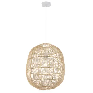 Natural Telbix Rana Woven Pendant (E27) Medium by Telbix, a Pendant Lighting for sale on Style Sourcebook