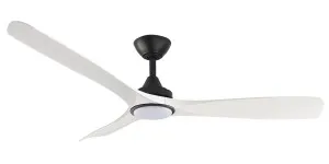 ThreeSixty 52" Spitfire DC Ceiling Fan with Black Motor and 18W CCT LED Light White Wash Blades by ThreeSixty, a Ceiling Fans for sale on Style Sourcebook