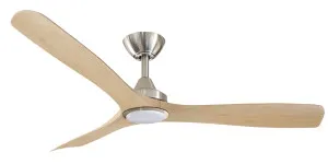 ThreeSixty 60" Spitfire DC Ceiling Fan with Brushed Nickel Motor and 18W CCT LED Light Natural Blades by ThreeSixty, a Ceiling Fans for sale on Style Sourcebook