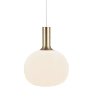 Nordlux Alton 25 Hand-Crafted Glass Spherical Pendant (E27) White by Nordlux, a Pendant Lighting for sale on Style Sourcebook