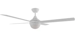 Calibo Heron 48" (1220mm) Indoor/Outdoor AC Ceiling Fan With E27 Light White by Calibo, a Ceiling Fans for sale on Style Sourcebook