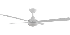 Calibo Heron 48" (1220mm) Indoor/Outdoor Ceiling Fan With 18W CCT LED Light White by Calibo, a Ceiling Fans for sale on Style Sourcebook