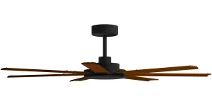 Calibo Alula 60" (1524mm) 7 Blade Indoor/Outdoor DC Ceiling Fan & Remote Black & Koa by Calibo, a Ceiling Fans for sale on Style Sourcebook