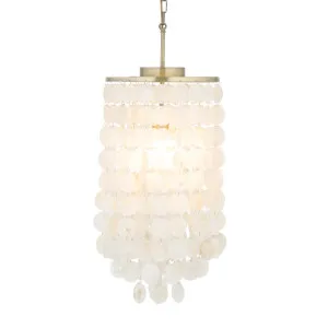 Vaucluse Mercator Pendant Light (E27) Capiz by Mercator, a Chandeliers for sale on Style Sourcebook