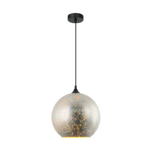 CLA Roche Cracked Glass Pendant (E27) Chrome by Compact Lamps Australia, a Pendant Lighting for sale on Style Sourcebook